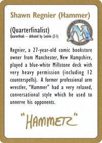 1996 Shawn "Hammer" Regnier Biography Card [World Championship Decks] - Destination Retro