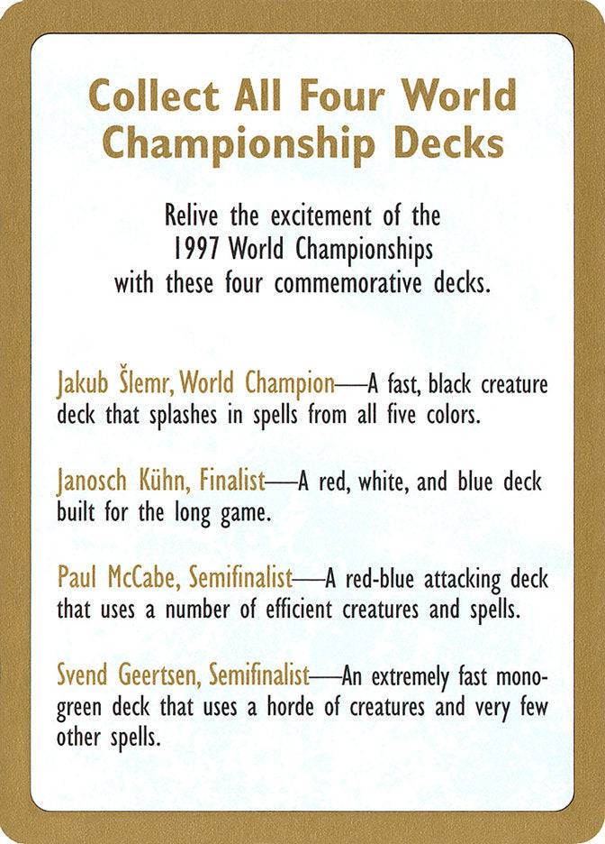 1997 World Championships Ad [World Championship Decks 1997] - Destination Retro