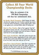 1999 World Championships Ad [World Championship Decks 1999] - Destination Retro