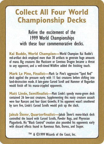 1999 World Championships Ad [World Championship Decks 1999] - Destination Retro