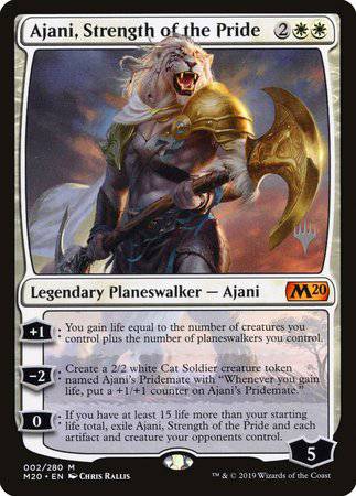 Ajani, Strength of the Pride [Core Set 2020 Promos] - Destination Retro