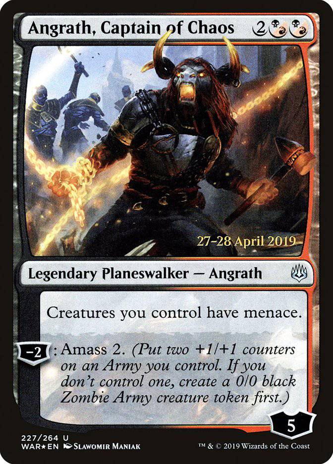 Angrath, Captain of Chaos  [War of the Spark Prerelease Promos] - Destination Retro