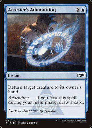Arrester's Admonition [Ravnica Allegiance] - Destination Retro