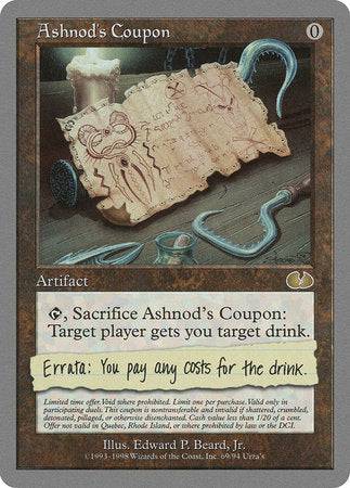 Ashnod's Coupon [Unglued] - Destination Retro