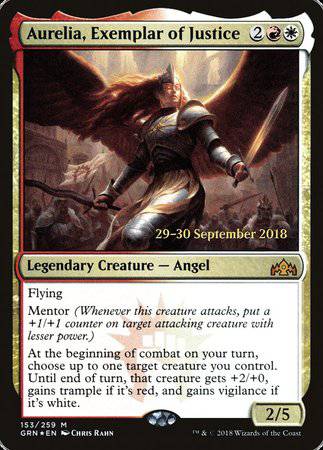 Aurelia, Exemplar of Justice [Guilds of Ravnica Promos] - Destination Retro