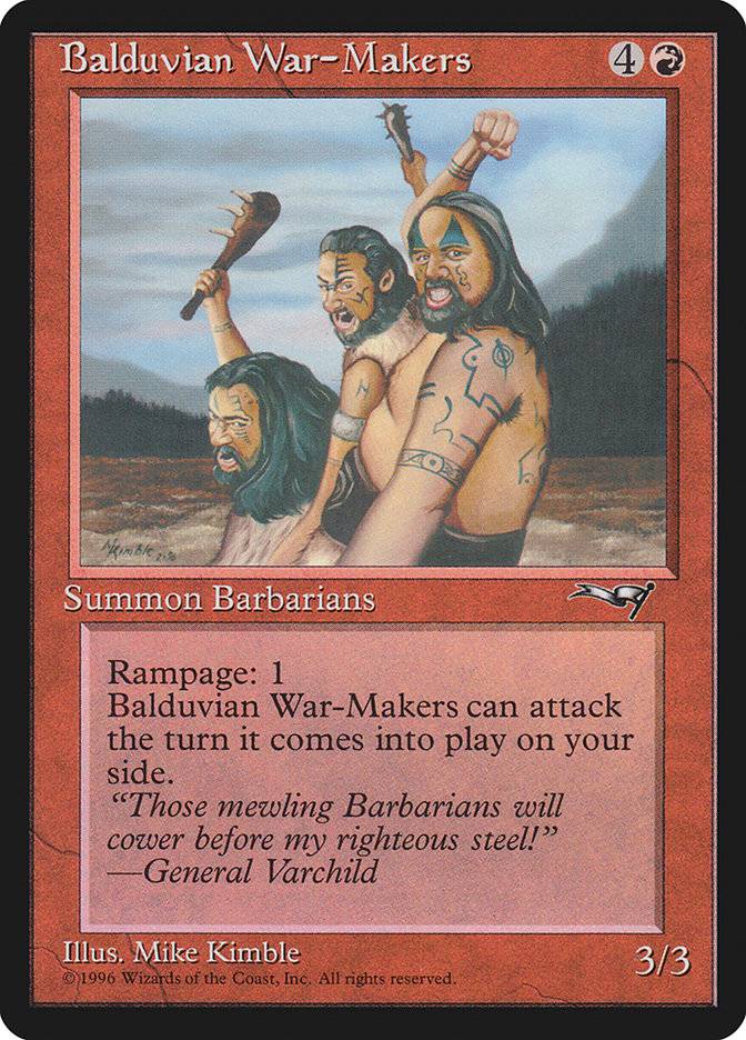 Balduvian War-Makers (Treeline Background) [Alliances] - Destination Retro