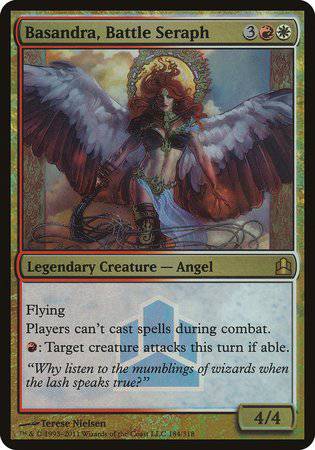 Basandra, Battle Seraph (Commander Launch Promo) [Commander 2011 Launch Party] - Destination Retro