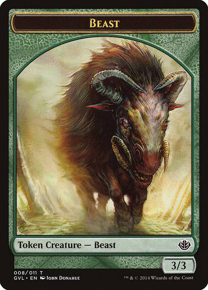 Beast Token (008/011) (Garruk vs. Liliana) [Duel Decks Anthology Tokens] - Destination Retro