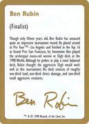 Ben Rubin Bio [World Championship Decks 1998] - Destination Retro