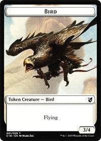 Bird (001) // Sculpture Double-sided Token [Commander 2019 Tokens] - Destination Retro
