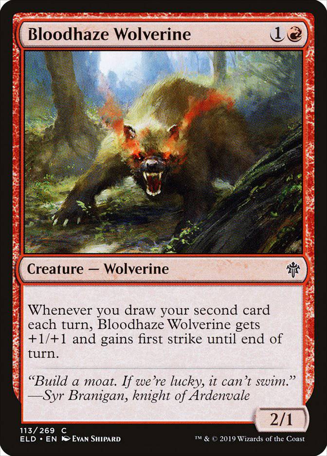 Bloodhaze Wolverine [Throne of Eldraine] - Destination Retro