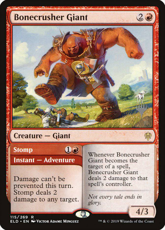 Bonecrusher Giant // Stomp (Promo Pack) [Throne of Eldraine Promos] - Destination Retro