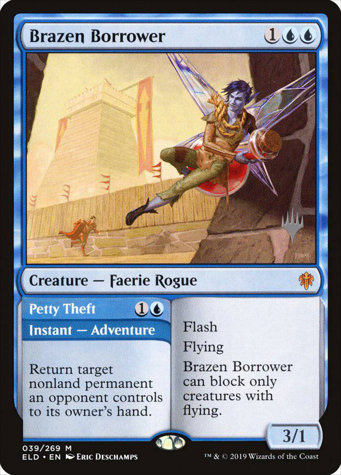 Brazen Borrower // Petty Theft (Promo Pack) [Throne of Eldraine Promos] - Destination Retro