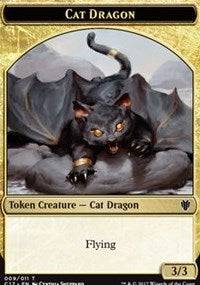 Cat Dragon (009) // Dragon (006) Double-sided Token [Commander 2017 Tokens] - Destination Retro