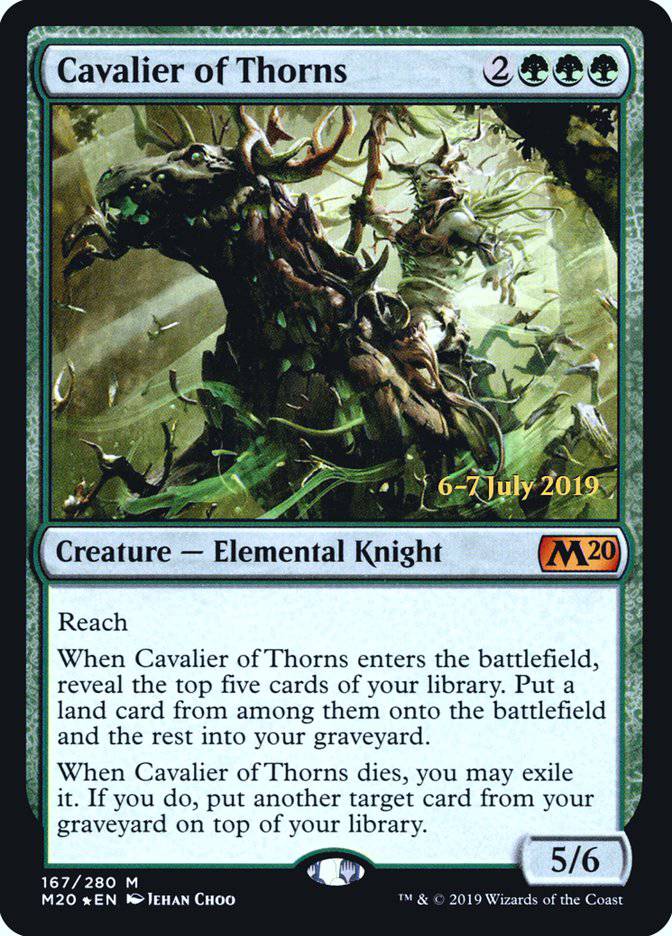 Cavalier of Thorns  [Core Set 2020 Prerelease Promos] - Destination Retro