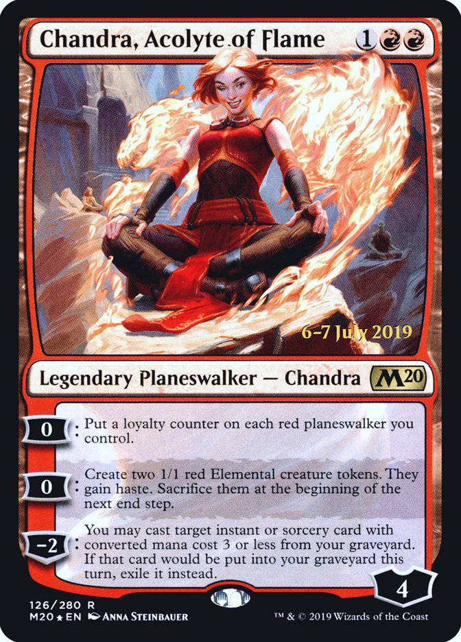 Chandra, Acolyte of Flame  [Core Set 2020 Prerelease Promos] - Destination Retro