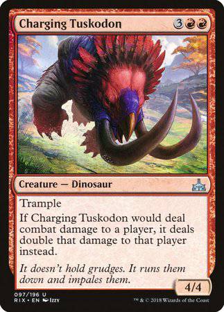 Charging Tuskodon [Rivals of Ixalan] - Destination Retro