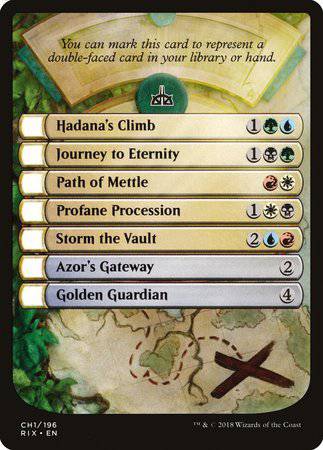 Checklist Card - Rivals of Ixalan [Rivals of Ixalan Tokens] - Destination Retro