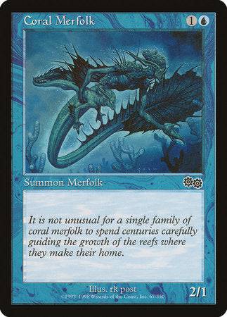 Coral Merfolk [Urza's Saga] - Destination Retro