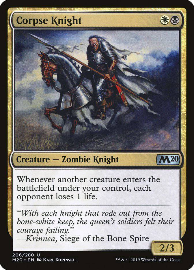 Corpse Knight (2/3 Misprint) [Core Set 2020] - Destination Retro
