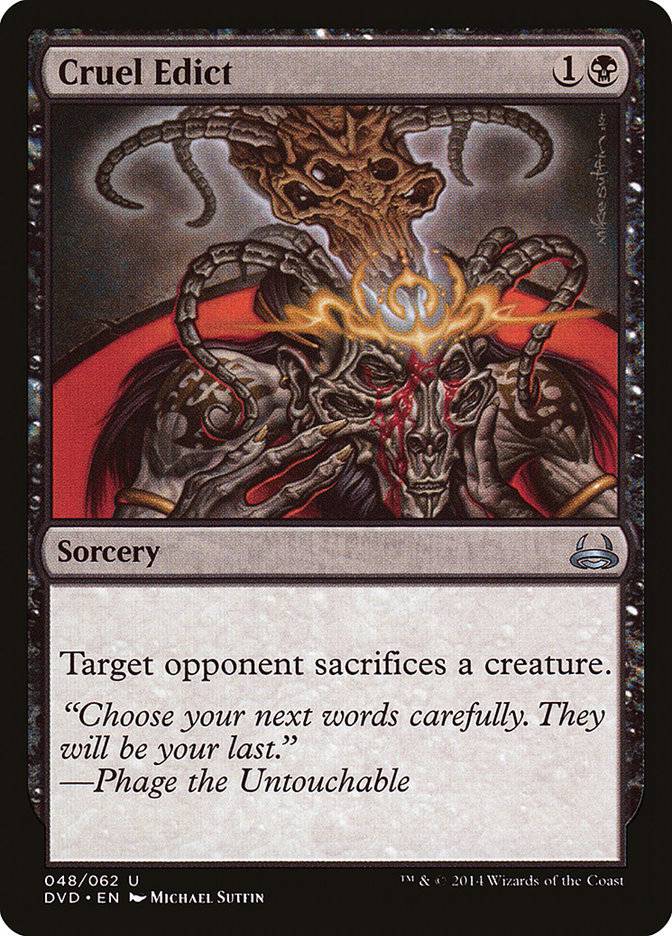 Cruel Edict (Divine vs. Demonic) [Duel Decks Anthology] - Destination Retro