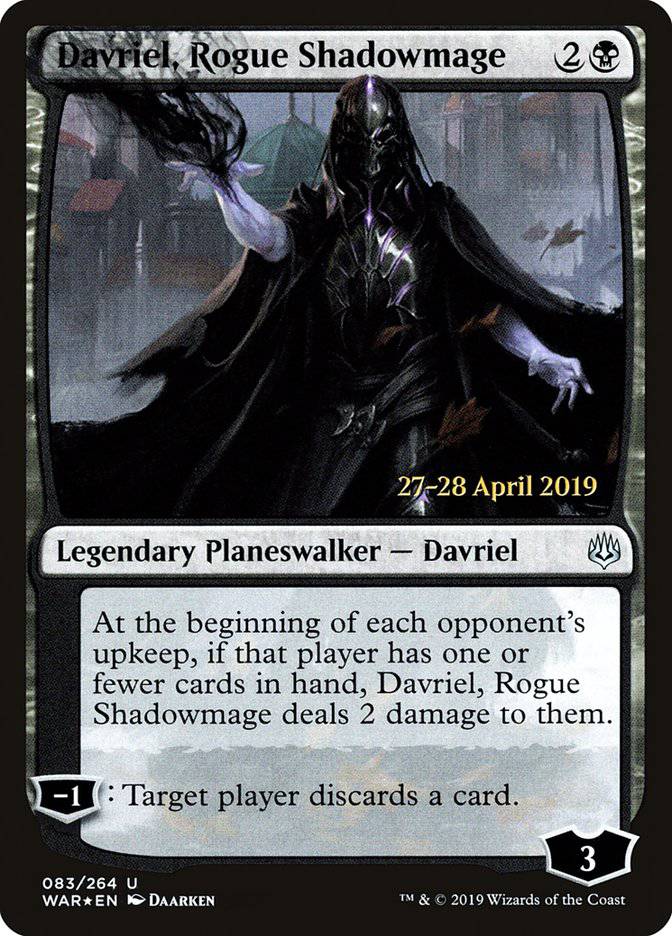Davriel, Rogue Shadowmage  [War of the Spark Prerelease Promos] - Destination Retro