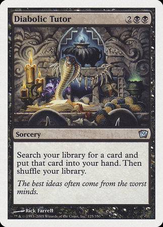 Diabolic Tutor [Ninth Edition] - Destination Retro