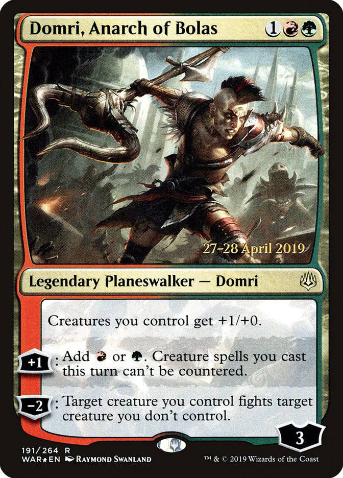 Domri, Anarch of Bolas  [War of the Spark Prerelease Promos] - Destination Retro