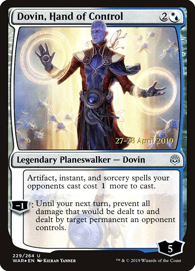 Dovin, Hand of Control  [War of the Spark Prerelease Promos] - Destination Retro