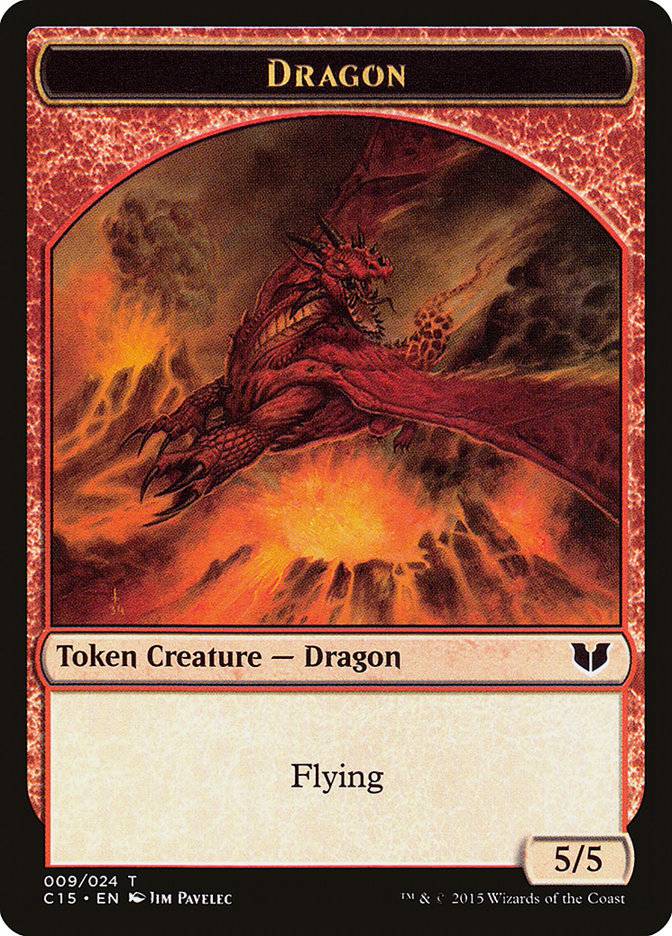Dragon // Dragon Double-Sided Token [Commander 2015 Tokens] - Destination Retro