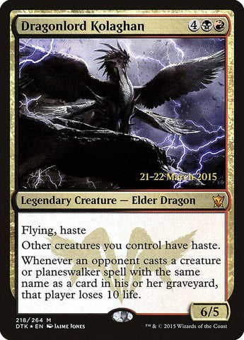 Dragonlord Kolaghan  [Dragons of Tarkir Prerelease Promos] - Destination Retro