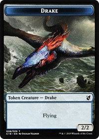 Drake // Human Double-sided Token [Commander 2019 Tokens] - Destination Retro