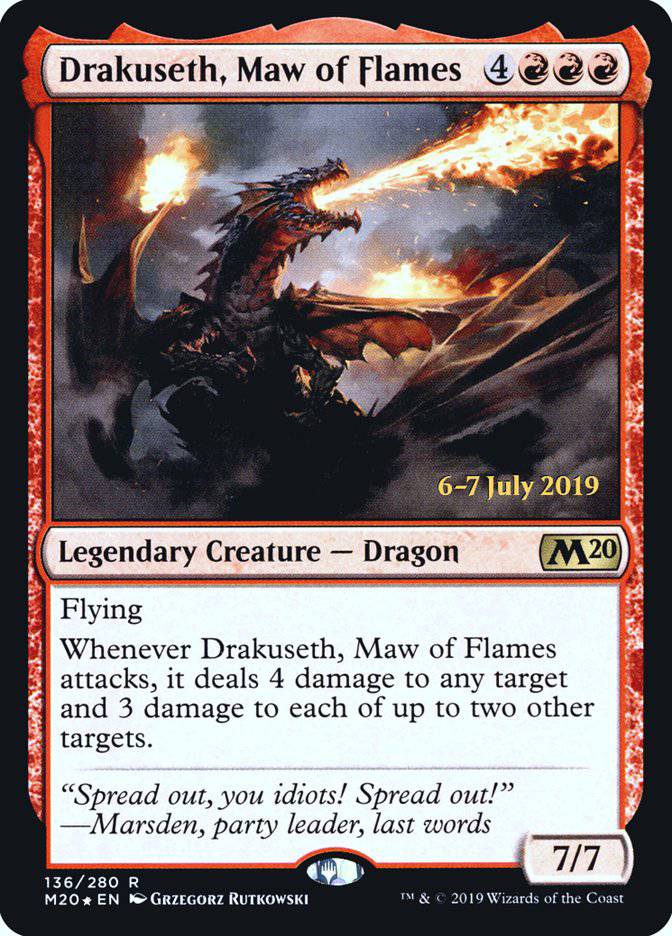 Drakuseth, Maw of Flames  [Core Set 2020 Prerelease Promos] - Destination Retro