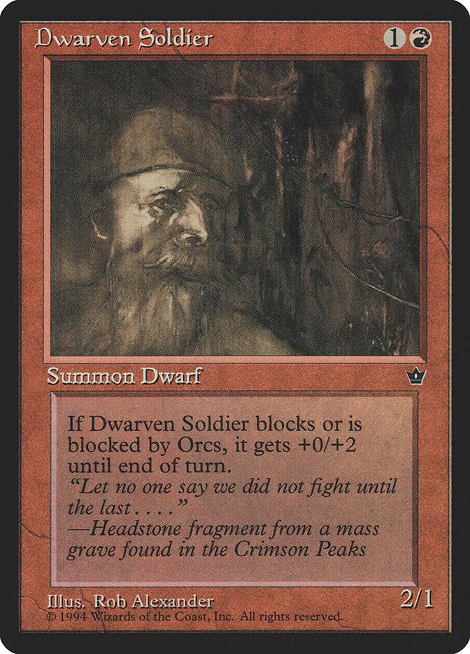 Dwarven Soldier (Rob Alexander) [Fallen Empires] - Destination Retro