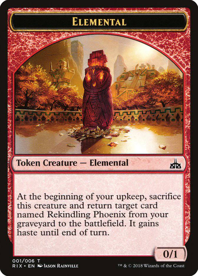 Elemental (001/006) [Rivals of Ixalan Tokens] - Destination Retro