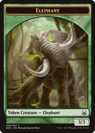 Elephant Token [Duel Decks: Mind vs. Might Tokens] - Destination Retro