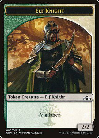 Elf Knight Token [Guilds of Ravnica Tokens] - Destination Retro