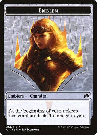 Emblem - Chandra, Roaring Flame [Magic Origins Tokens] - Destination Retro