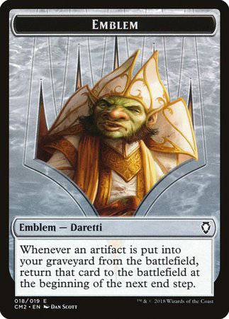 Emblem - Daretti, Scrap Savant [Commander Anthology Volume II Tokens] - Destination Retro