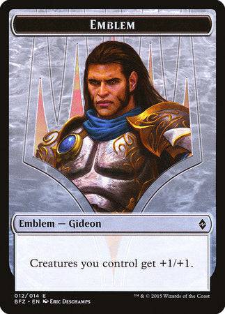 Emblem - Gideon, Ally of Zendikar [Battle for Zendikar Tokens] - Destination Retro