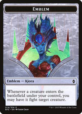 Emblem - Kiora, Master of the Depths [Battle for Zendikar Tokens] - Destination Retro