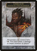 Emblem - Koth of the Hammer [Duel Decks: Venser vs. Koth Tokens] - Destination Retro