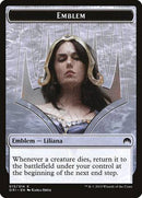Emblem - Liliana, Defiant Necromancer [Magic Origins Tokens] - Destination Retro