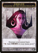 Emblem - Liliana of the Dark Realms [Magic 2014 Tokens] - Destination Retro