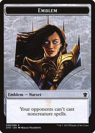 Emblem - Narset Transcendent [Dragons of Tarkir Tokens] - Destination Retro