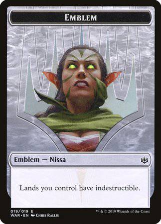 Emblem - Nissa, Who Shakes the World [War of the Spark Tokens] - Destination Retro