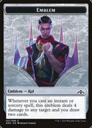 Emblem - Ral, Izzet Viceroy [Guilds of Ravnica Tokens] - Destination Retro