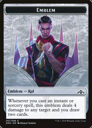 Emblem - Ral, Izzet Viceroy [Guilds of Ravnica Tokens] - Destination Retro