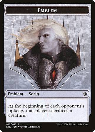 Emblem - Sorin, Solemn Visitor [Khans of Tarkir Tokens] - Destination Retro