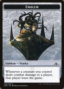Emblem - Vraska, Golgari Queen [Guilds of Ravnica Tokens] - Destination Retro